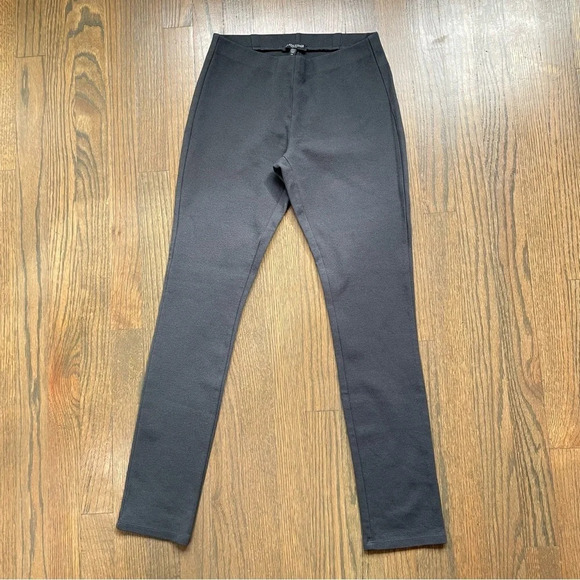 Eileen Fisher Knit Pants Charcoal Gray Pull On Stretchy - Picture 3 of 7